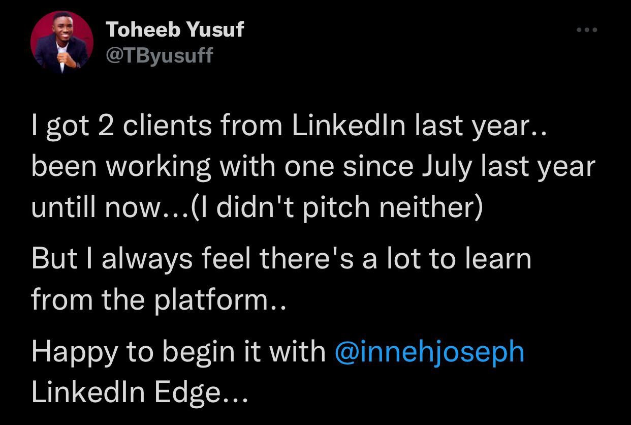 The Linkedin Edge - Learning From Inneh Joseph